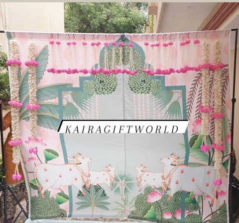 Pichwai Cow Baby Pink Garlands Set!!!