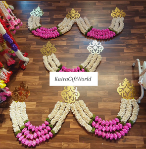 White/Pink solawood garlands arch set!!!