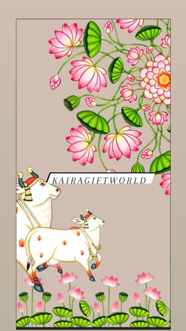 Cow Floral Backdrop Cloth