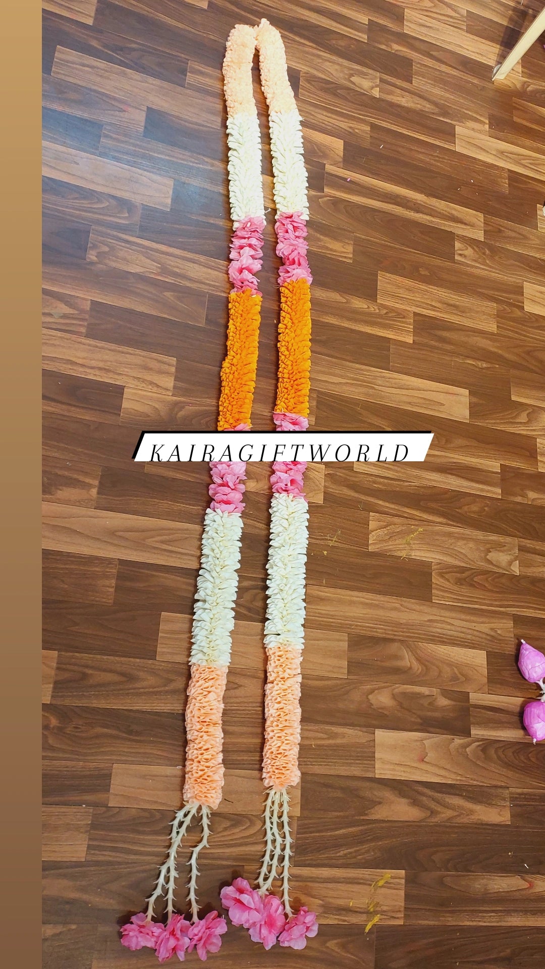 Peach/White Garlands!!!Set of 2