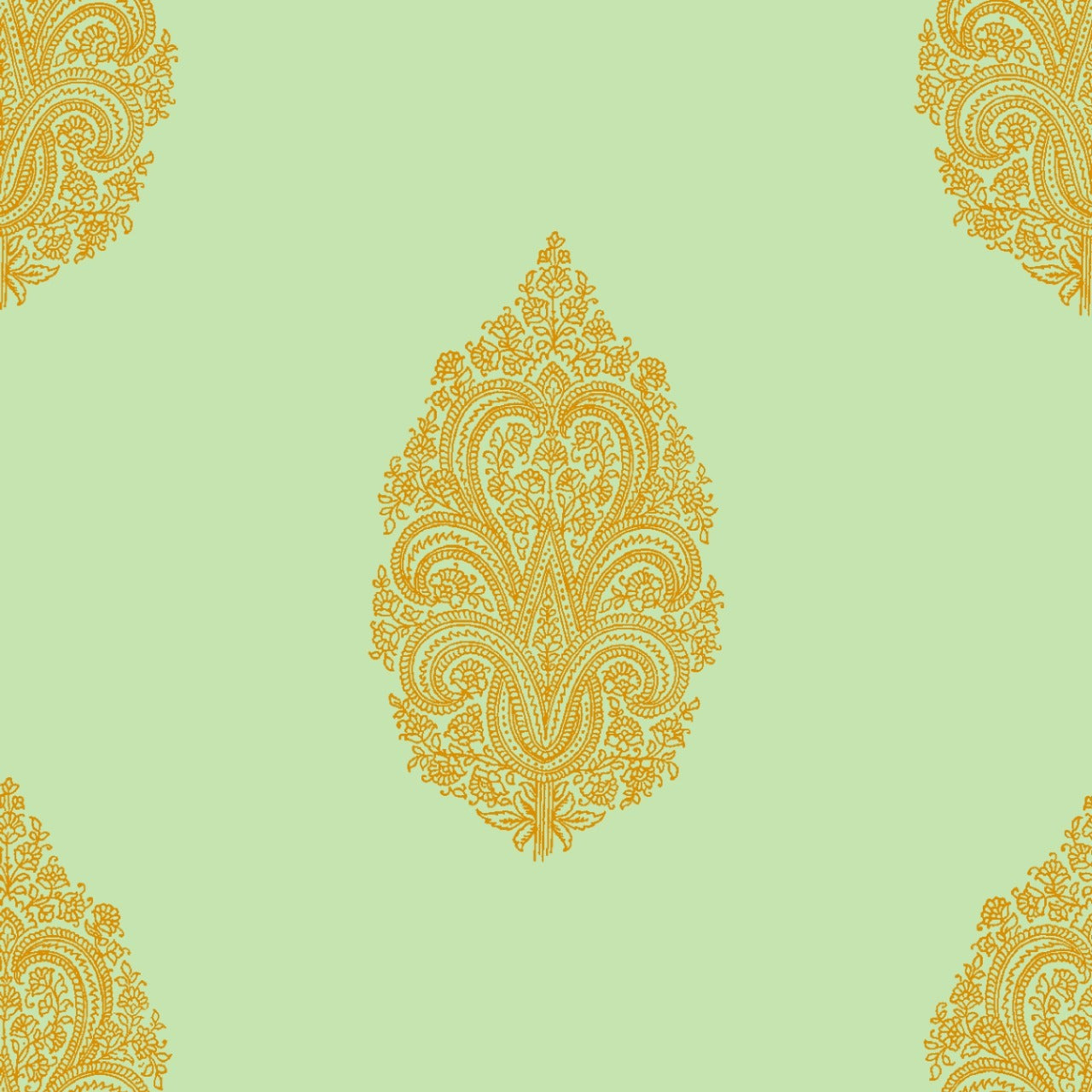Pink/Sea Green Gold Paisely Backdrop