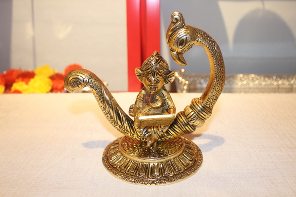Ganesha Idol-brass metal-KairaGiftWorld